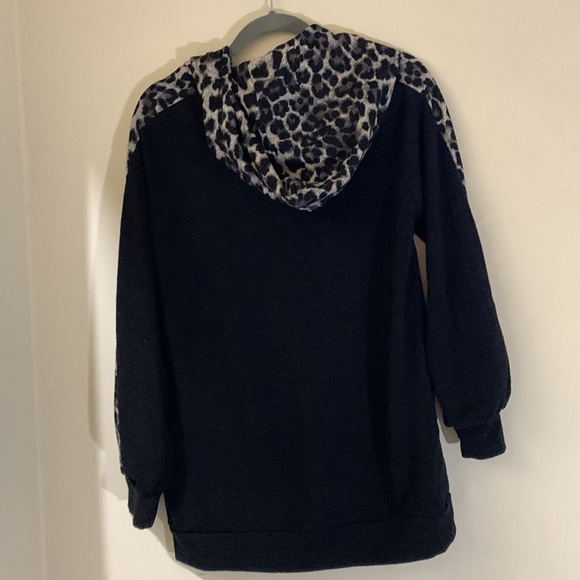 Emerald, small hoodie, leopard print and black - Picture 3 of 3